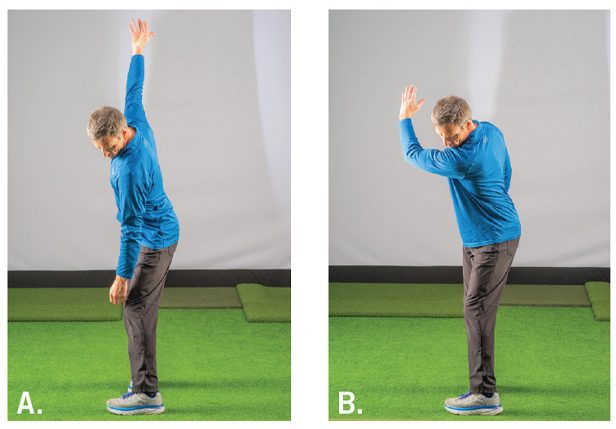 Backswing stretches used to improve mobility