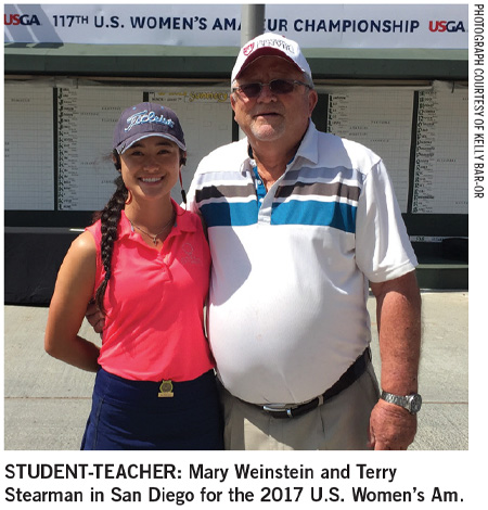 Mary Weinstein and Terry Stearman in San Diego for the 2017 U.S. Women’s Am.