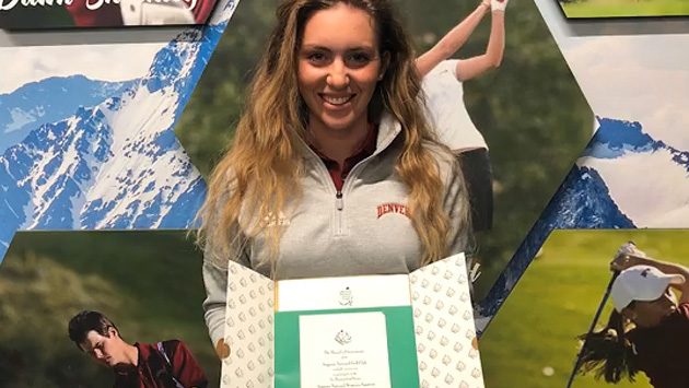 Anna Zanusso with Augusta invitation