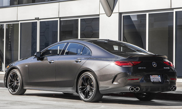 The 2019 Mercedes CLS53 from the rear