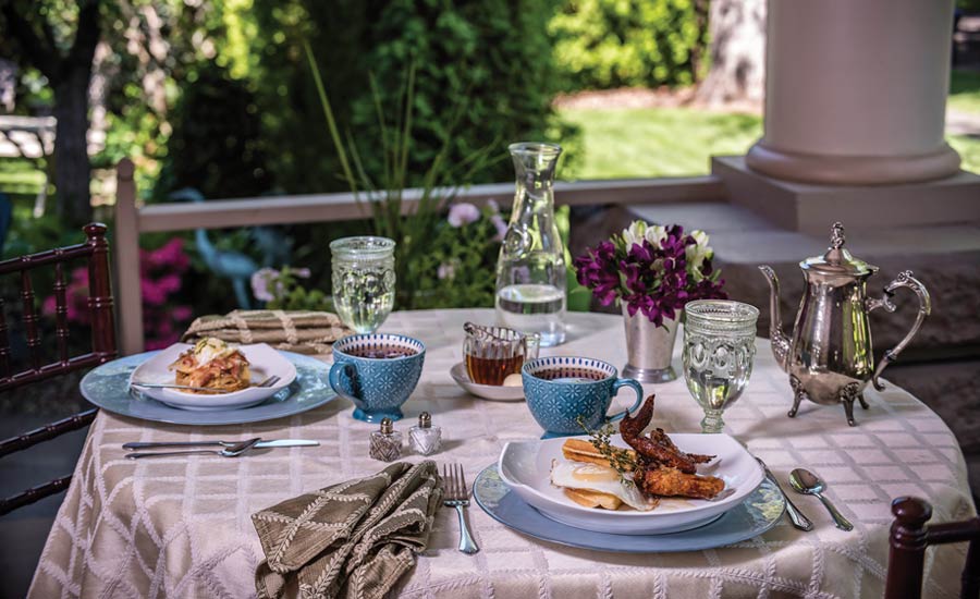 GETTING INN: Gourmet alfresco breakfasts and sumptuously appointed accommodations define the experience at Walla Walla’s charming Green Gables Inn, housed in a meticulously refurbished home that dates to 1909.