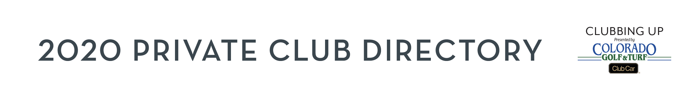2020 Private Club Directory