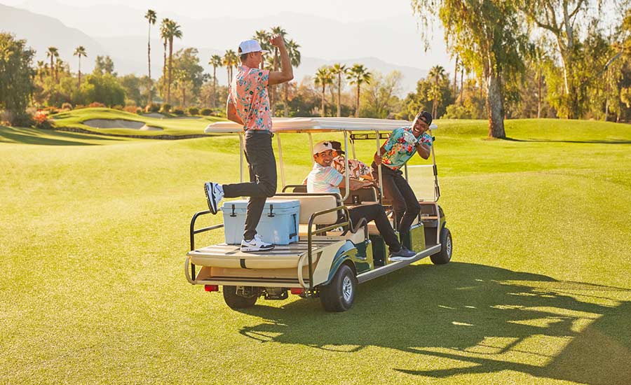 Bad Birdie Crew in Golf Cart