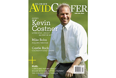 Kevin Costner on the Front Cover of Colorado AvidGolfer