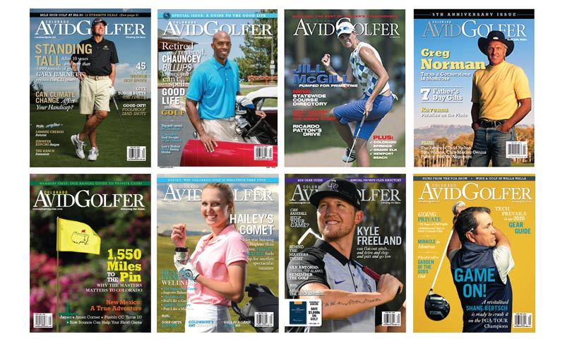 Eight Historic Colorado AvidGolfer Magazine Covers