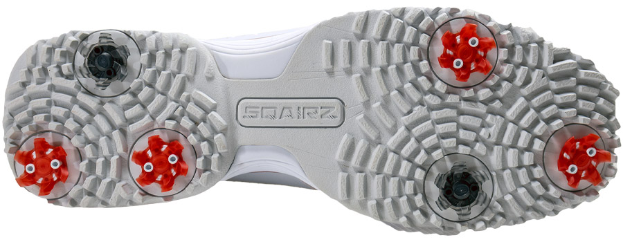 The sole of the new Sqairz Golf Shoe