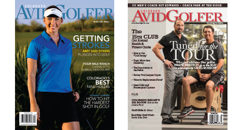 Amy Van Dyken and Greg Roskopf on the Covers of Colorado Avid Golfer