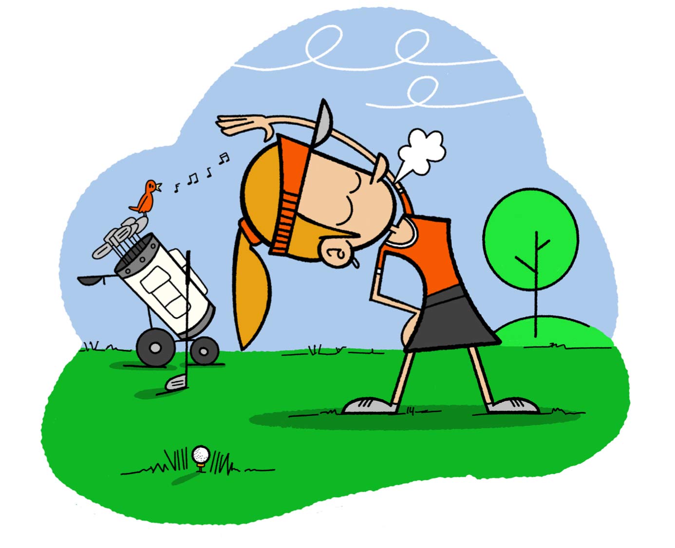 Practice Golf Cartoon One