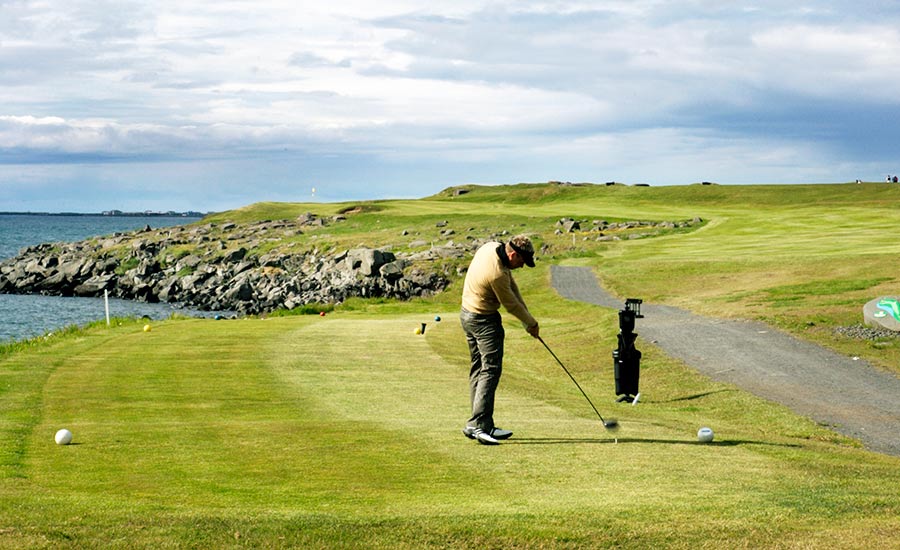 Golfer at the 11th Hole