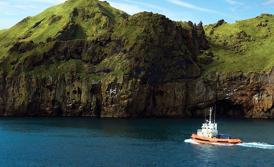 Ferry Circling Iceland Coast