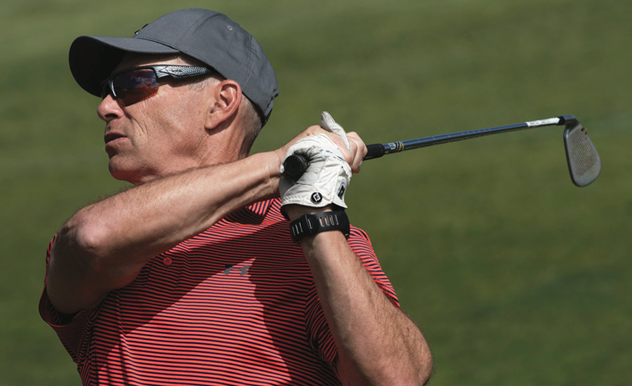 Drew Goodman, Colorado Rockies announcer, plays golf.