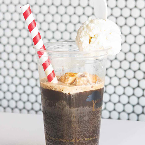 A root beer float featuring Super Delicious Vanilla ice cream from Sweet Cow. PHOTOGRAPH COURTESY OF SWEET COW