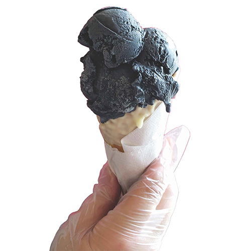 Darth Walrus activated charcoal ice cream from The Walrus PHOTOGRAPH COURTESY OF THE WALRUS