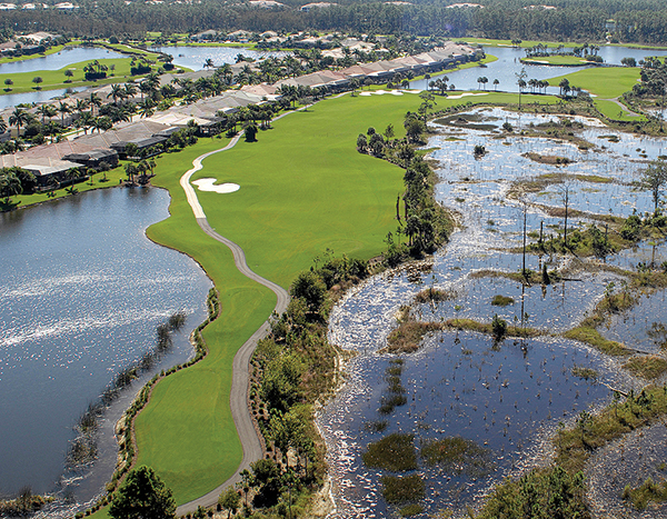 Aerial view of Naples Lake CC