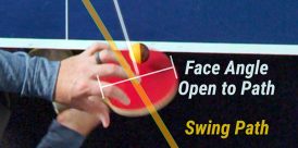Table tennis face path