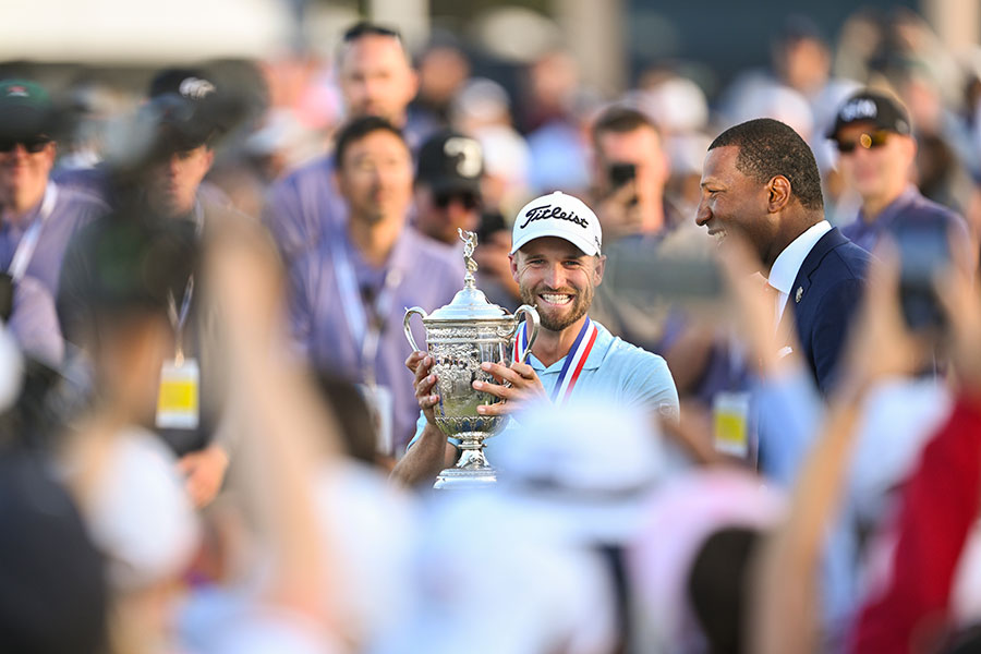 Colorado's Wyndham Clark after winning the 2023 U.S. Open at Los Angeles Country Club.