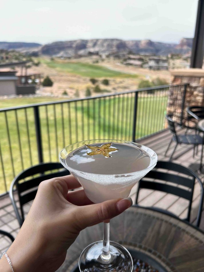 AN ALCOHOL FREE LEMON DROP FROM OCOTILLO RESTAURANT AT REDLANDS MESA GOLF COURSE